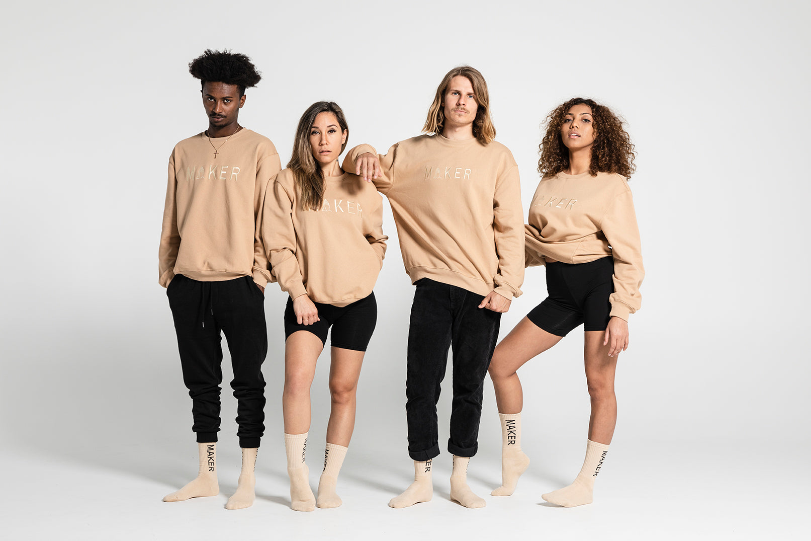 MAKER Essentials Oversized Jumper in Beige
